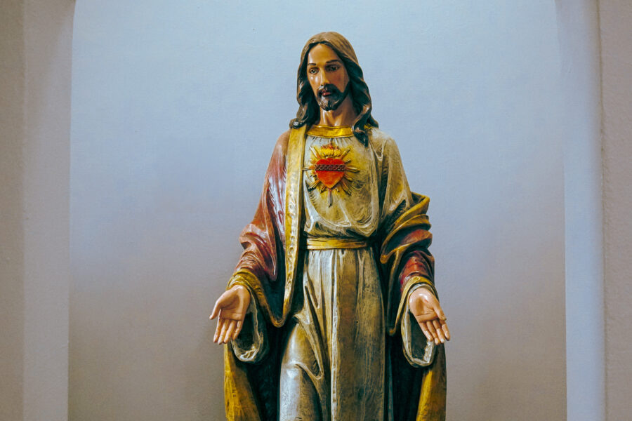 Statue of Jesus at Holy Cross Parish in Toronto, Ontario